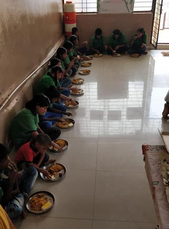 Freshly prepared food donation programme to Cherish Orphanage at Kismatpur
