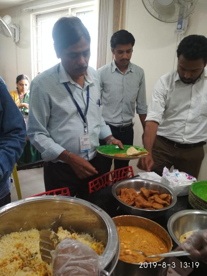 Catering at State Bank of India, LB Nagar Branch