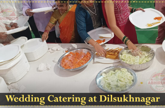 Wedding catering service at Bhagya Sri Function Hall, Dilsukhnagar.